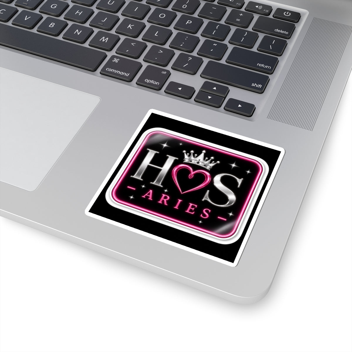 HOS Aries House of Sultry logo kiss-cut sticker on paper, featuring bold design and vibrant colors for decorative use.