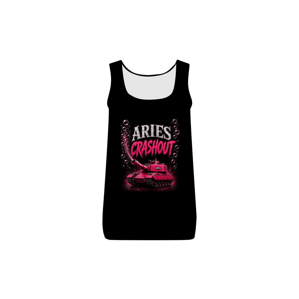 Women's Aries HOS baby rib tank top by Printify, featuring a soft, fitted design with a crew neckline and sleeveless style.