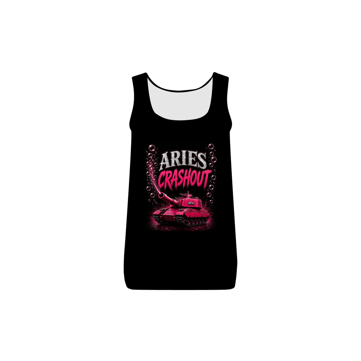 Women's Aries HOS baby rib tank top by Printify, featuring a soft, fitted design with a crew neckline and sleeveless style.