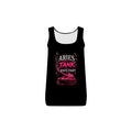 Aries HOS women's baby rib tank top in knife design, lightweight sleeveless shirt with rounded neckline, front view.