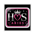 House of Sultry HOS Aries logo kiss-cut sticker on paper, featuring bold design and vibrant print.