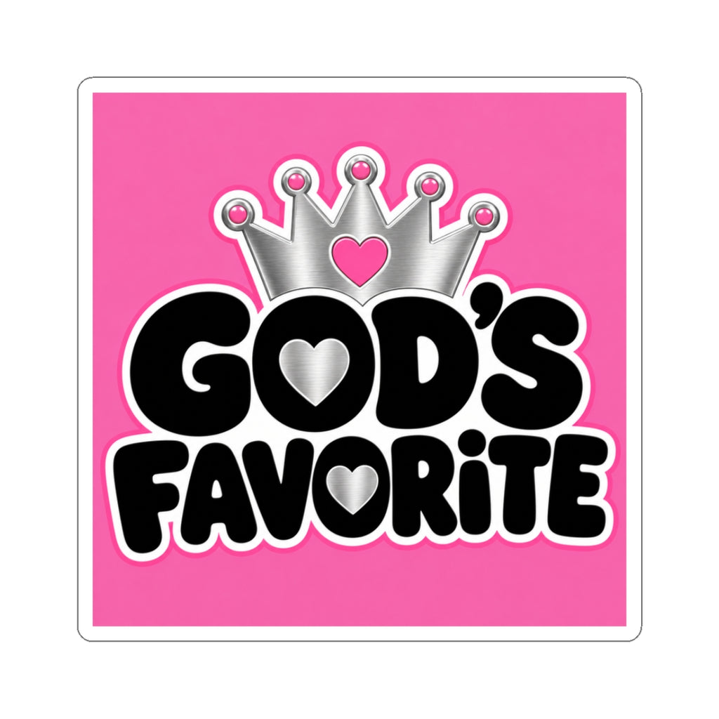 God's Favorite I Kiss-Cut Sticker
