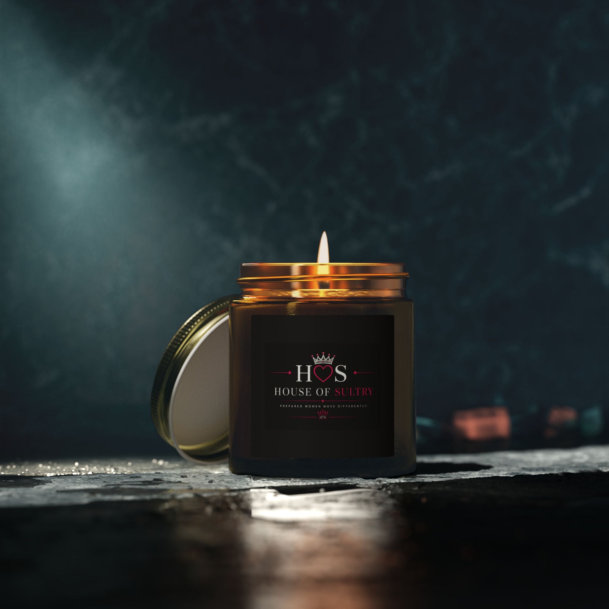 HOS Coconut Apricot Wax Candle I 4oz Soy Blend Jar