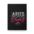 Printify Aries HOS hardcover journal with matte finish, featuring a sleek design ideal for writing and note-taking.
