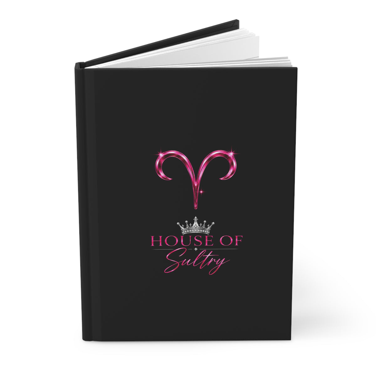 Printify Aries HOS Hardcover Journal Matte signature paper product with a smooth cover and lined pages for writing.