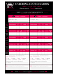 Catering Events Planner Template (Simultaneous) | Printable | 8.5 x 11