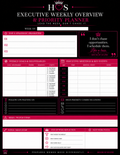 Executive Weekly Overview & Priority Planner -4 | Printable | 8.5 x 11