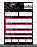 Printable executive travel planner on 8.5 x 11 paper by HouseOfSultry, featuring organized pages for travel planning and scheduling.