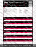 Printable catering events planner template on 8.5 x 11 paper by HouseOfSultry, designed for organizing catering details.