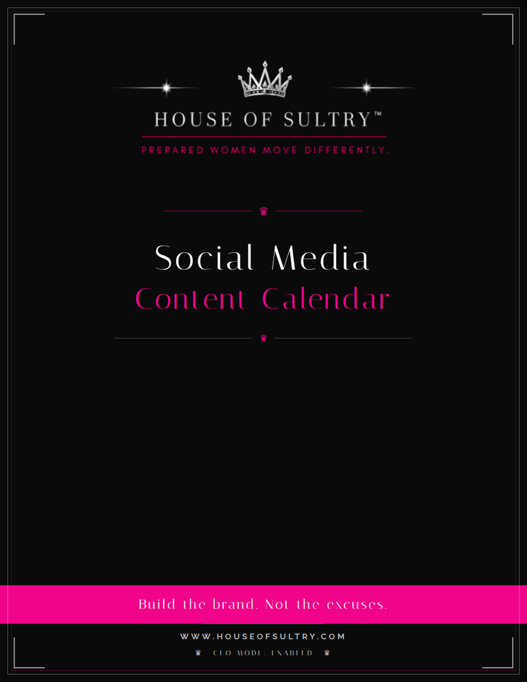 The CEO Social Media Content Planner - Cover